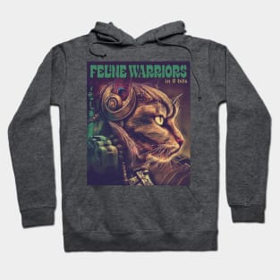 FELINE WARRIORS in 8 bits Hoodie